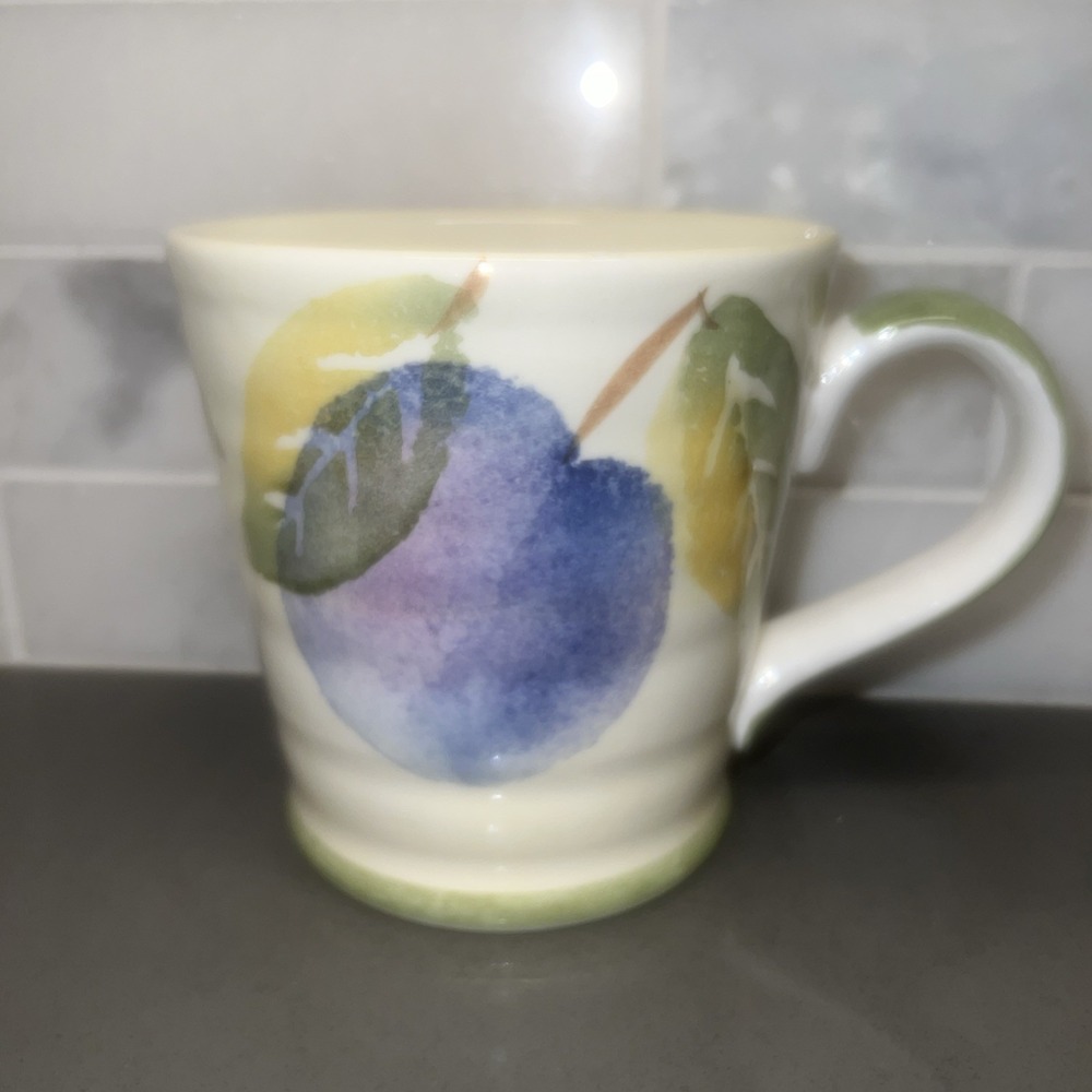 Culinary Arts Studio Collection "PLUM"Hand Painted Pottery MUG Rare EUC